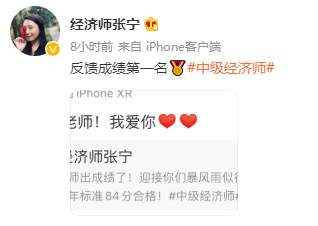 中級經(jīng)濟(jì)師成績0