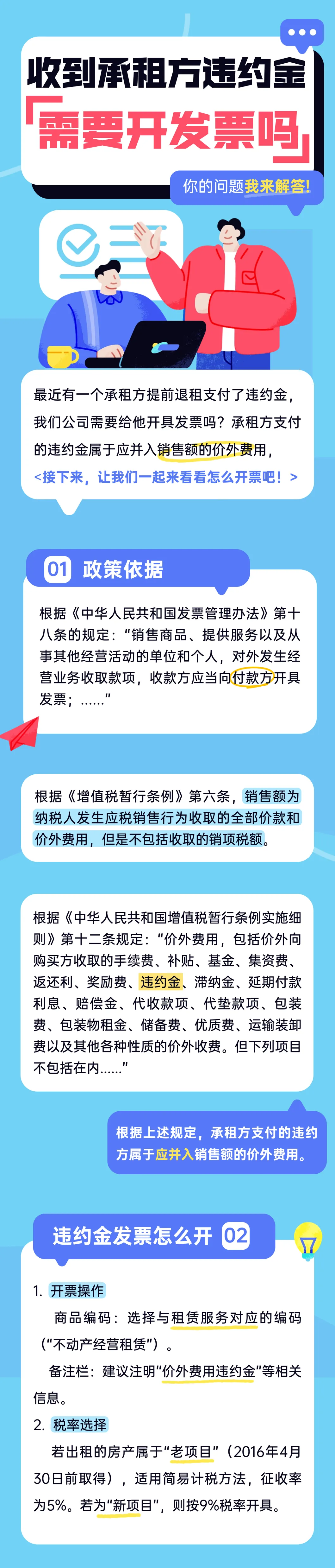 收到承租方違約金，需要開發(fā)票嗎？