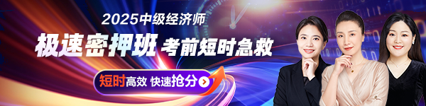 中級經(jīng)濟師極速密押班